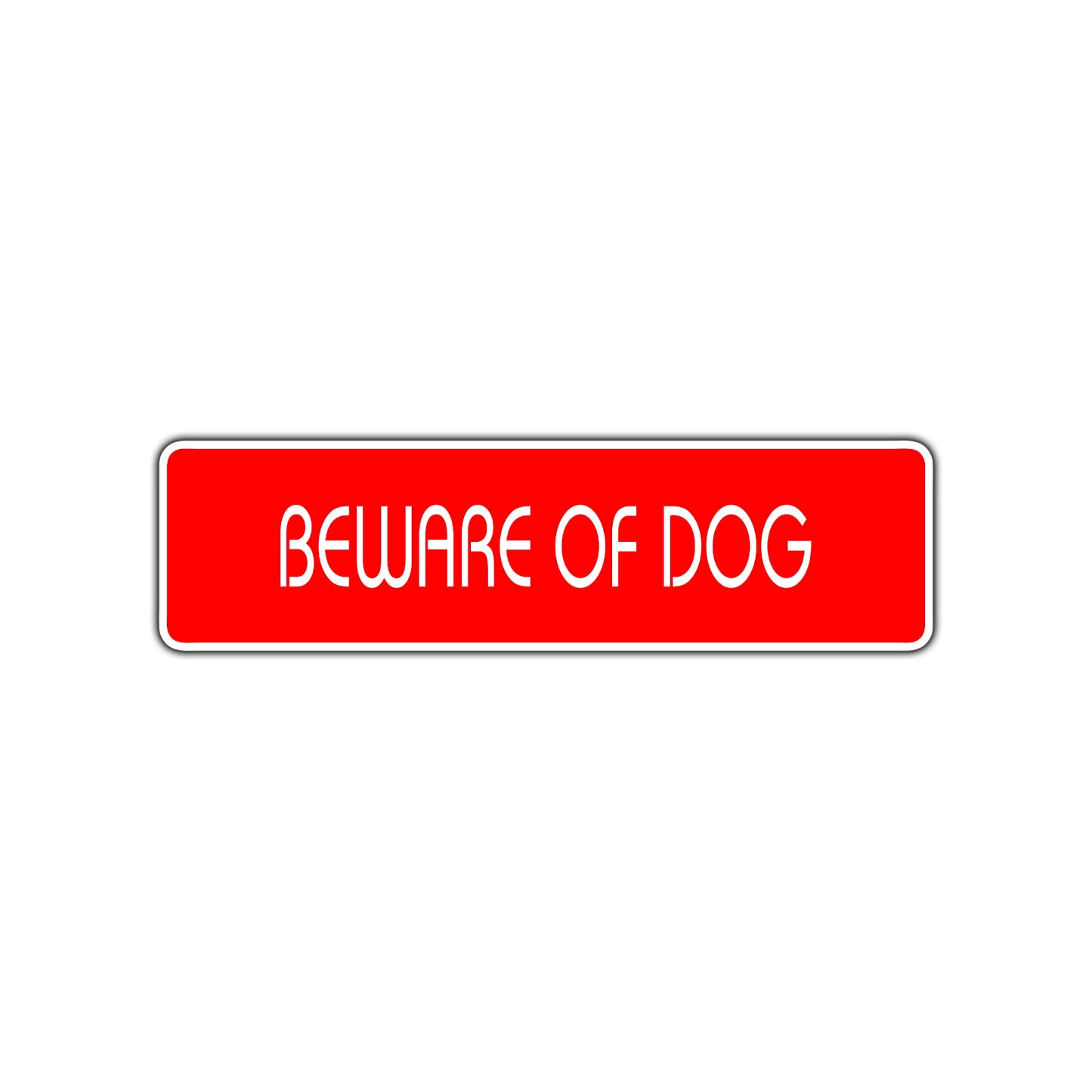 Beware of Dog Road Aluminum Metal Novelty Street Plate Sign Wall Gift Decor