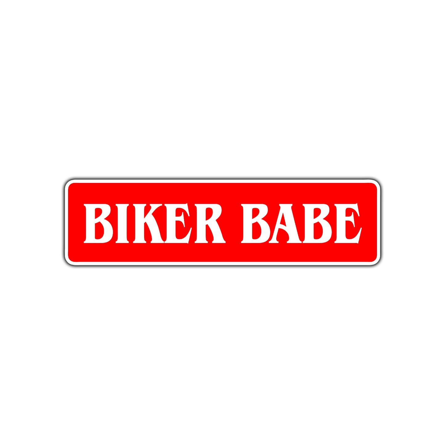 Biker Babe Road Aluminum Metal Novelty Street Plate Sign Wall Gift Decor