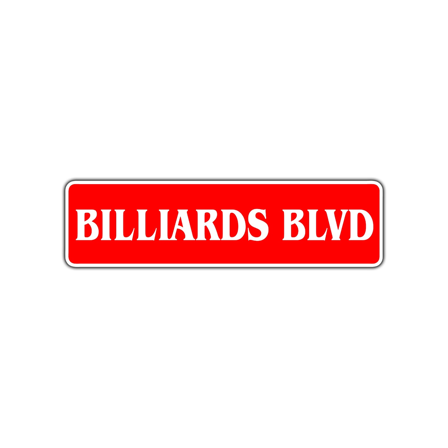 Billiards Blvd Pool Table Road Aluminum Metal Novelty Street Plate Sign Wall Gift Decor