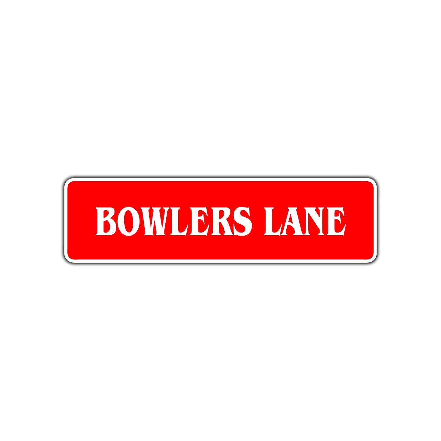 Bowlers Lane Road Aluminum Metal Novelty Street Plate Sign Wall Gift Decor