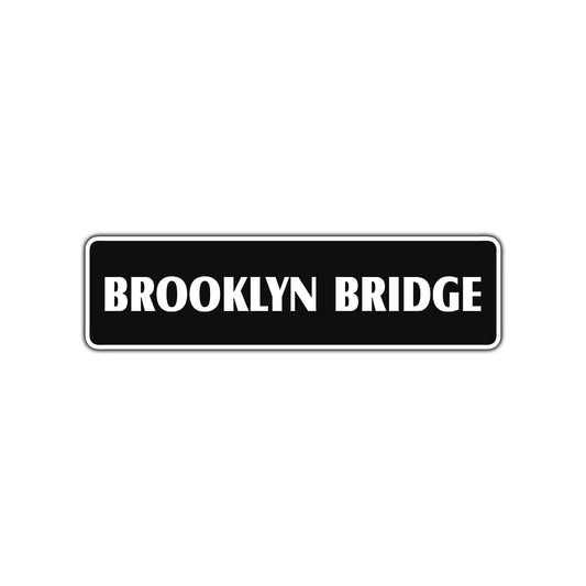 Brooklyn Bridge New York Road Aluminum Metal Novelty Street Plate Sign Wall Gift Decor