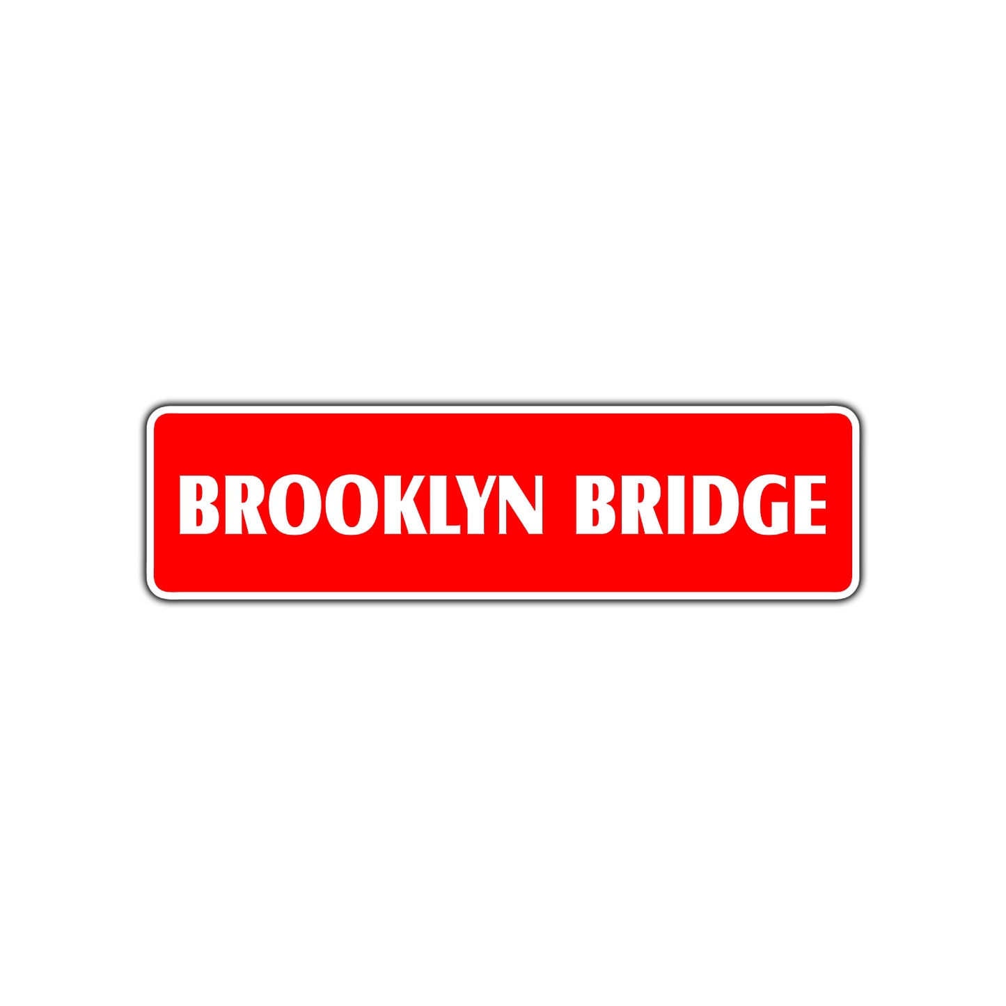 Brooklyn Bridge New York Road Aluminum Metal Novelty Street Plate Sign Wall Gift Decor