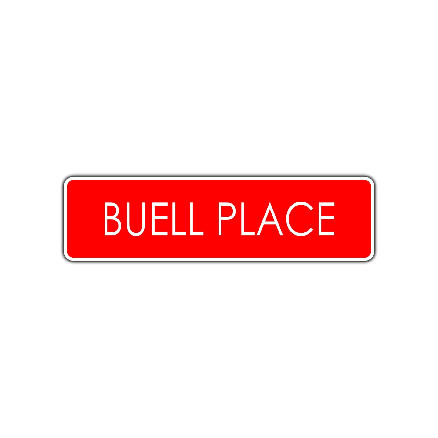 Buell Place Road Aluminum Metal Novelty Street Plate Sign Wall Gift Decor