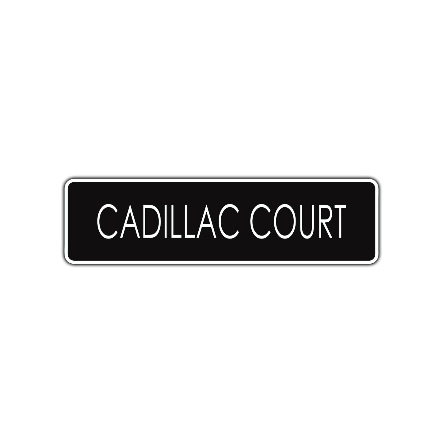 Cadillac Court Street Sign Car Road Aluminum Metal Novelty Street Plate Sign Wall Gift Decor