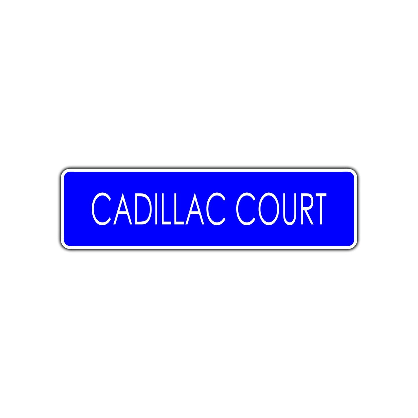 Cadillac Court Street Sign Car Road Aluminum Metal Novelty Street Plate Sign Wall Gift Decor
