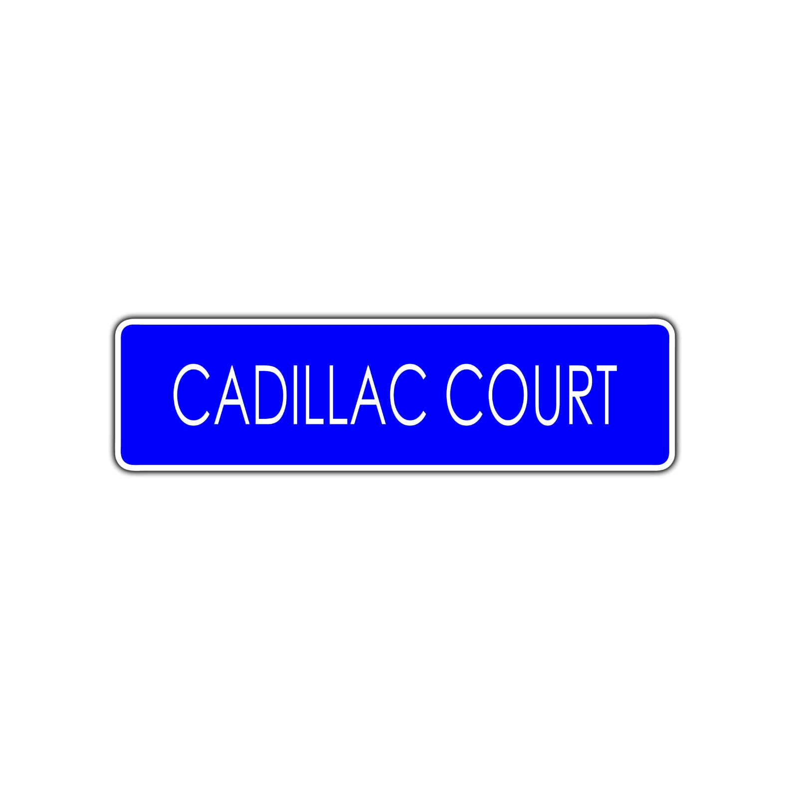 Cadillac Court Street Sign Car Road Aluminum Metal Novelty Street Plate Sign Wall Gift Decor