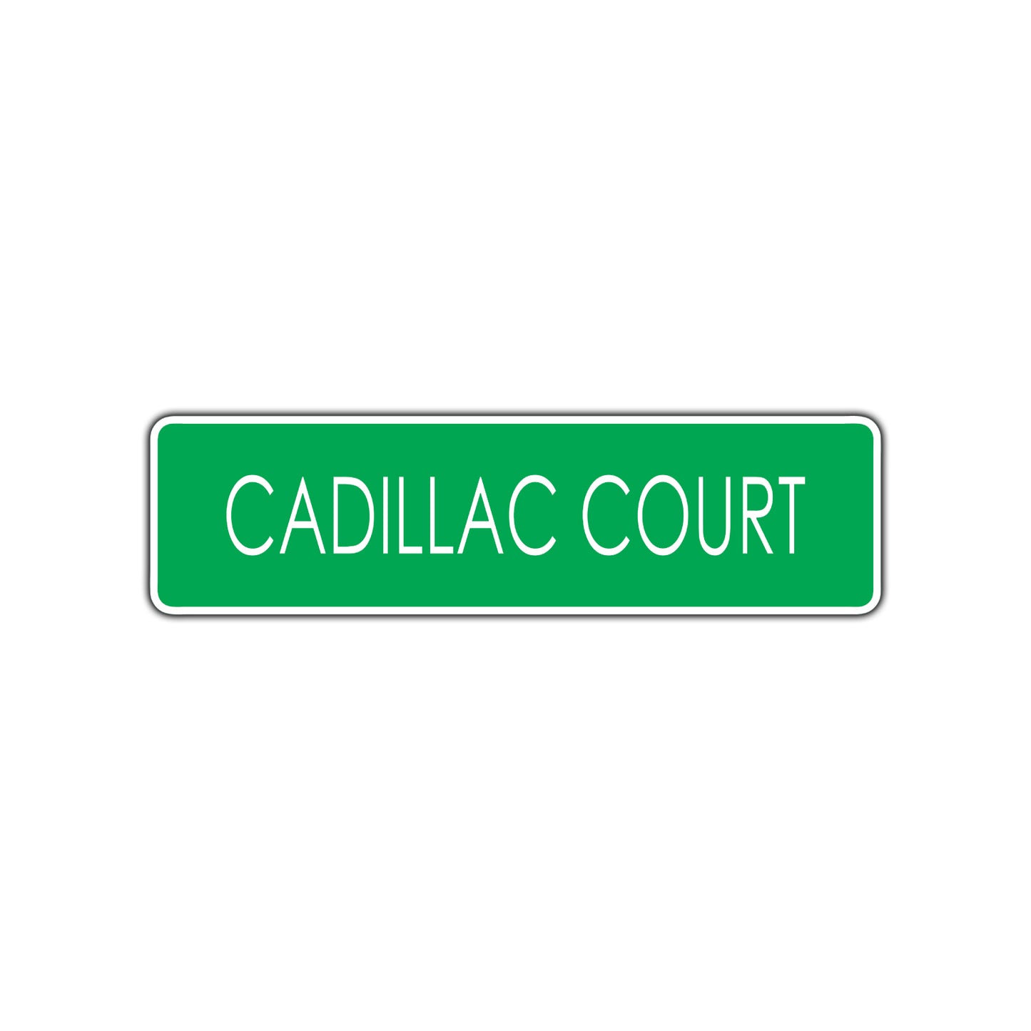 Cadillac Court Street Sign Car Road Aluminum Metal Novelty Street Plate Sign Wall Gift Decor