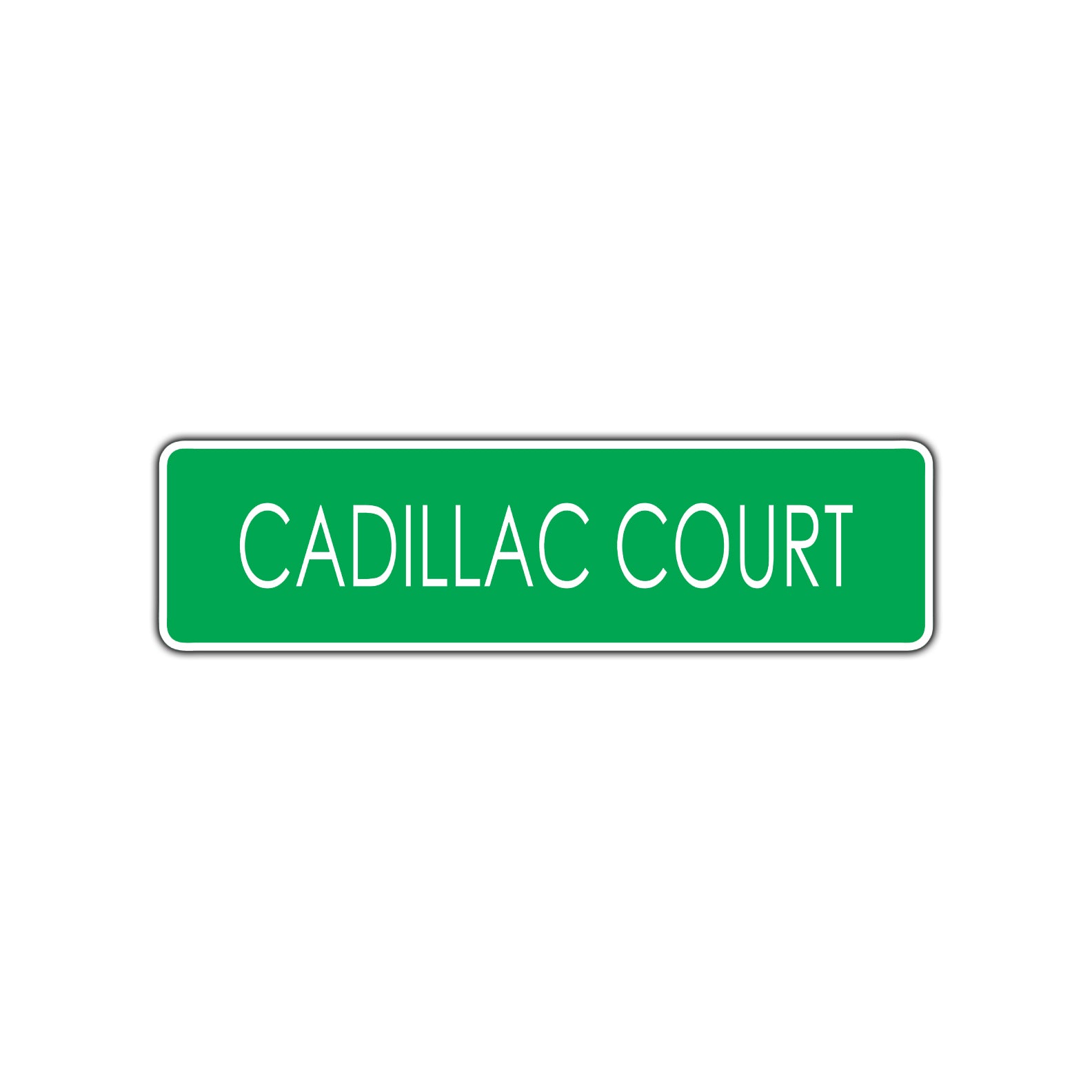 Cadillac Court Street Sign Car Road Aluminum Metal Novelty Street Plate Sign Wall Gift Decor
