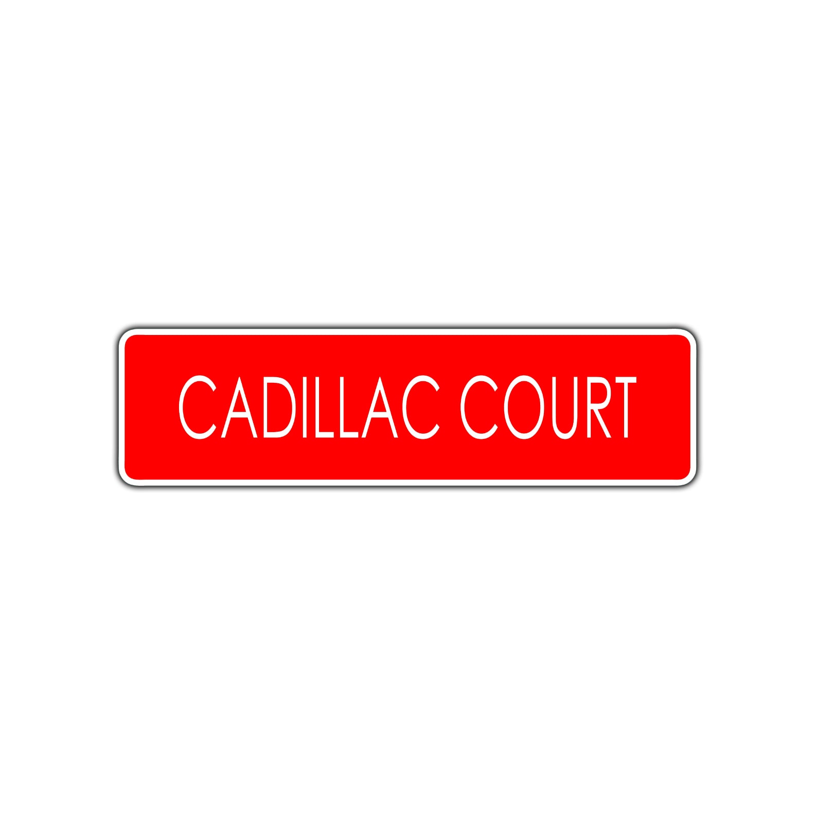 Cadillac Court Street Sign Car Road Aluminum Metal Novelty Street Plate Sign Wall Gift Decor
