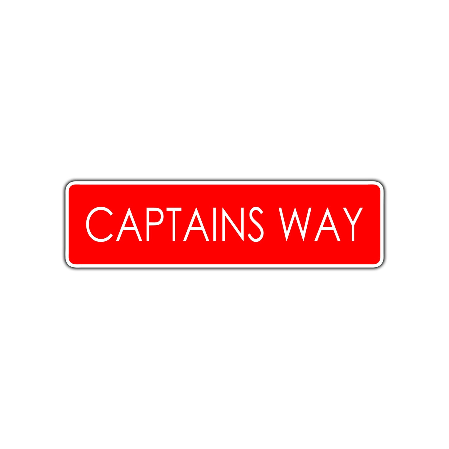 Captains Way Road Aluminum Metal Novelty Street Plate Sign Wall Gift Decor