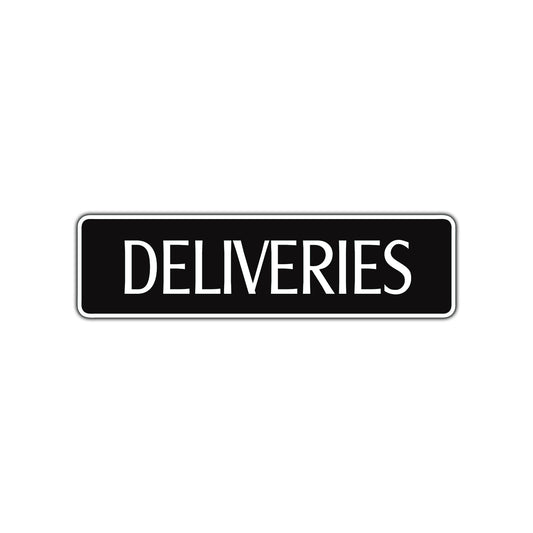 Deliveries Shipping & Receiving Road Aluminum Metal Novelty Street Plate Sign Wall Gift Decor