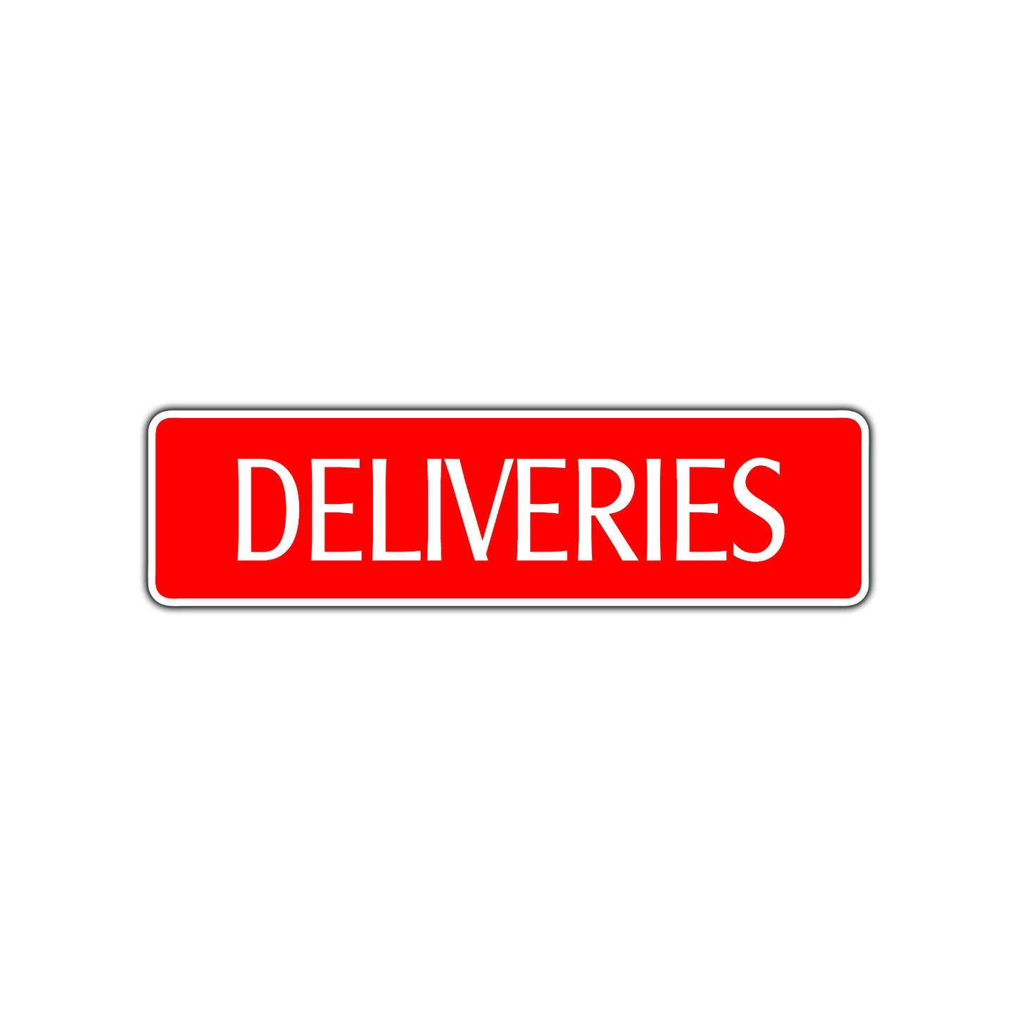 Deliveries Shipping & Receiving Road Aluminum Metal Novelty Street Plate Sign Wall Gift Decor