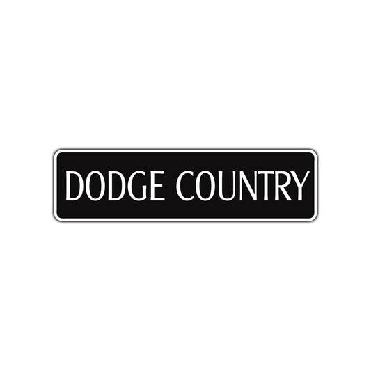 Dodge Country Road Aluminum Metal Novelty Street Plate Sign Wall Gift Decor
