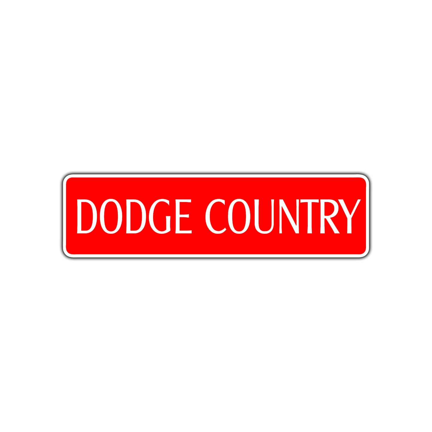 Dodge Country Road Aluminum Metal Novelty Street Plate Sign Wall Gift Decor