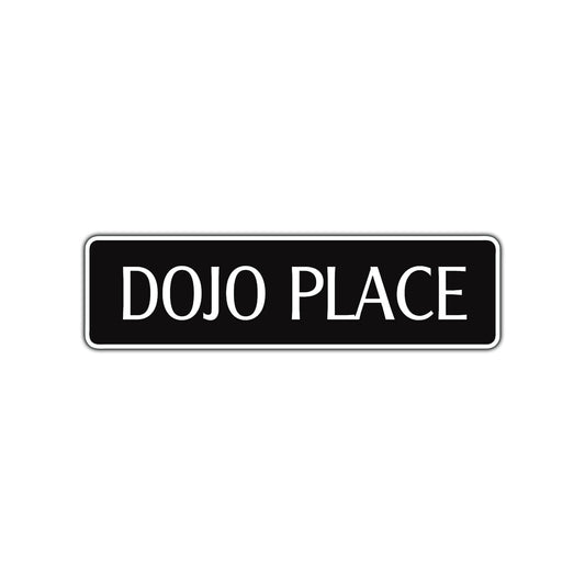 Dojo Place Karate MMA Fitness Road Aluminum Metal Novelty Street Plate Sign Wall Gift Decor