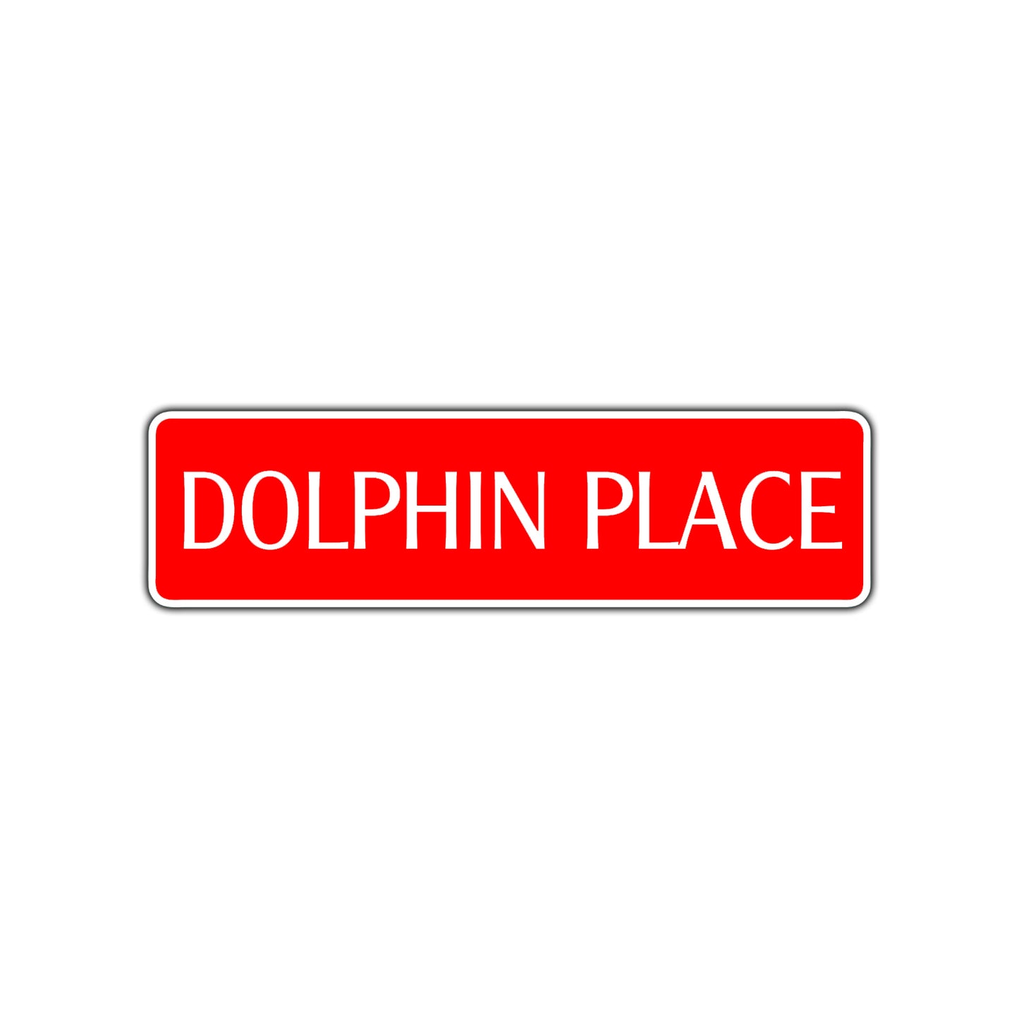 Dolphin Place Road Aluminum Metal Novelty Street Plate Sign Wall Gift Decor