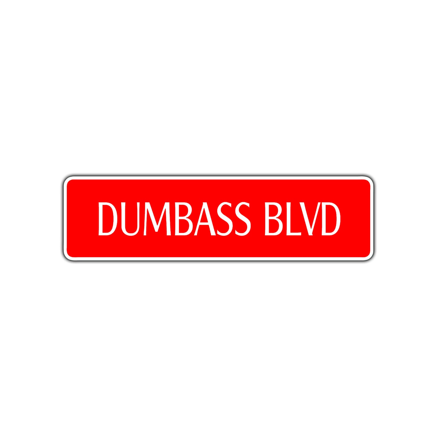 Dumb Boy Gift Friend Blvd Funny Road Aluminum Metal Novelty Street Plate Sign Wall Gift Decor