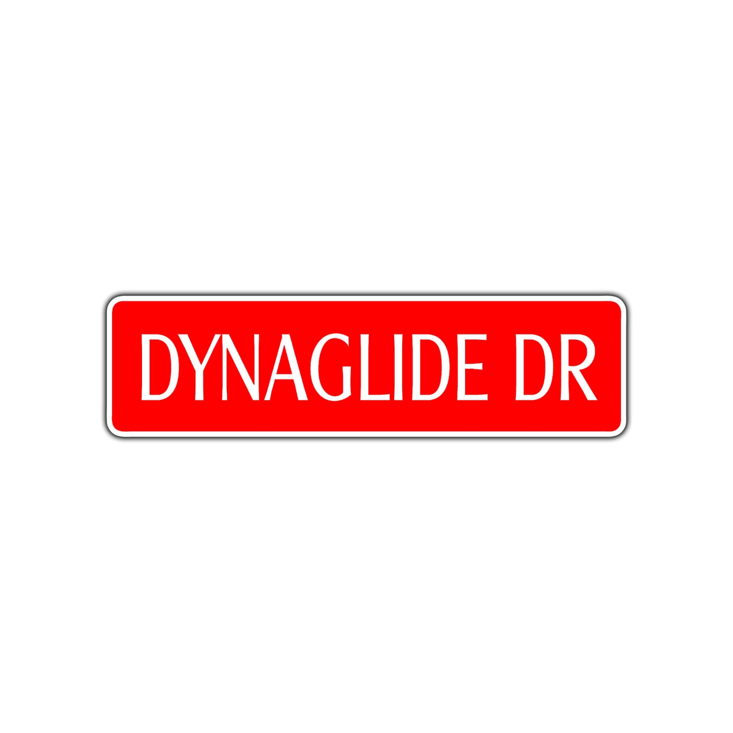 Dynaglide Dr Harley Fan Road Aluminum Metal Novelty Street Plate Sign Wall Gift Decor