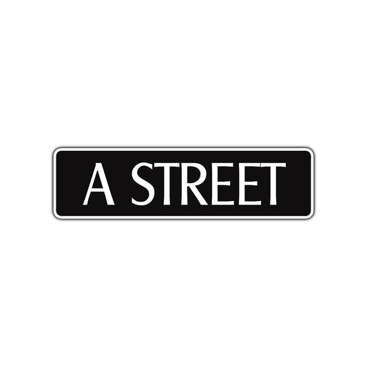A Street Name Letter Road Aluminum Metal Novelty Street Plate Sign Wall Gift Decor