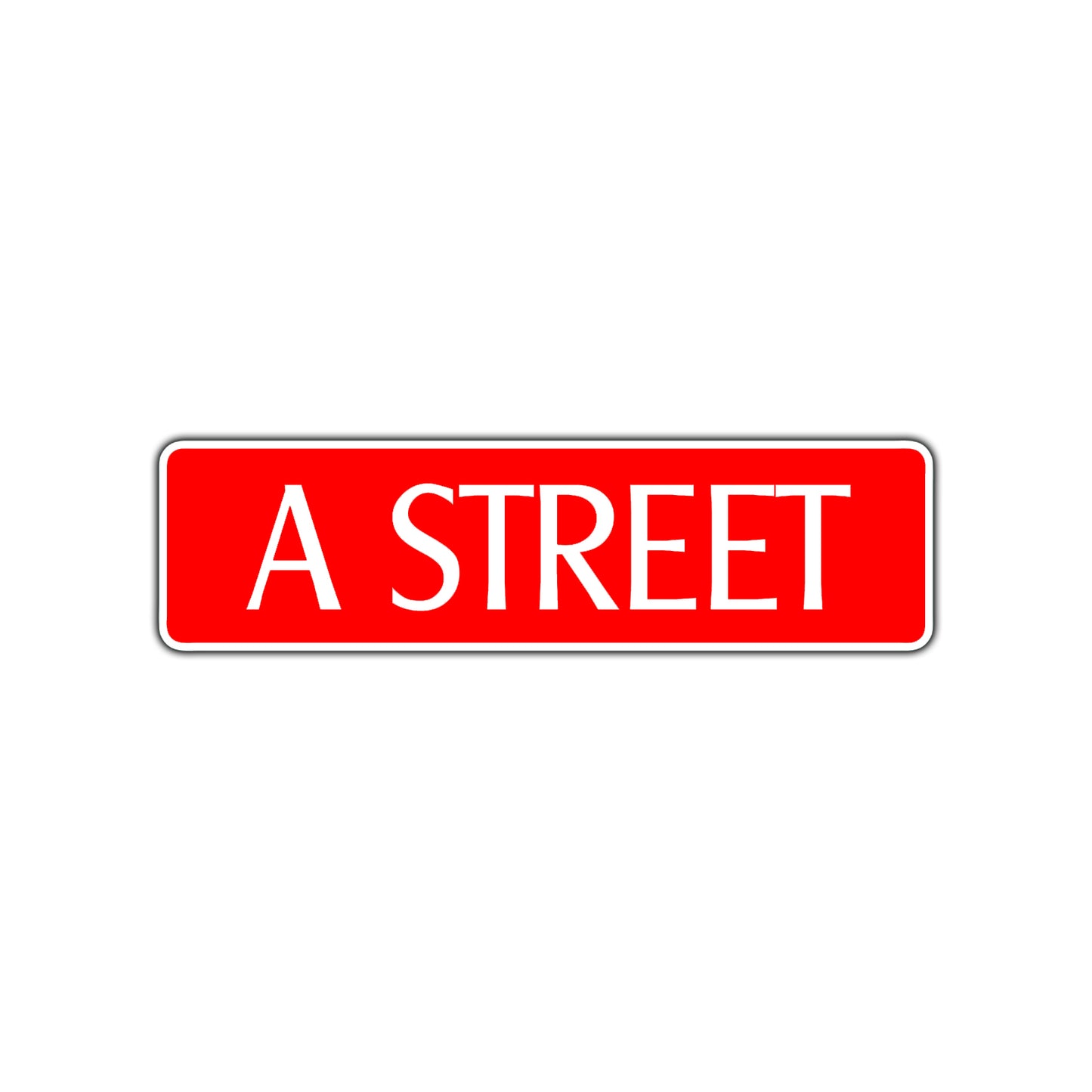 A Street Name Letter Road Aluminum Metal Novelty Street Plate Sign Wall Gift Decor
