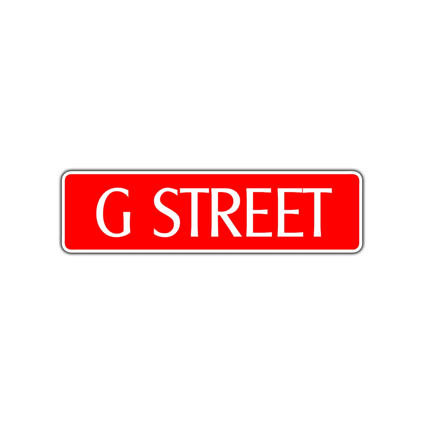 G Street Name Letter Road Aluminum Metal Novelty Street Plate Sign Wall Gift Decor
