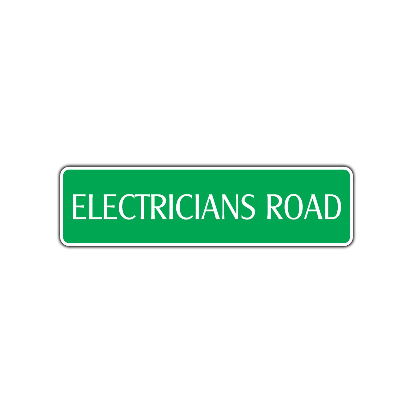 Electricians Road Aluminum Metal Novelty Street Plate Sign Wall Gift Decor