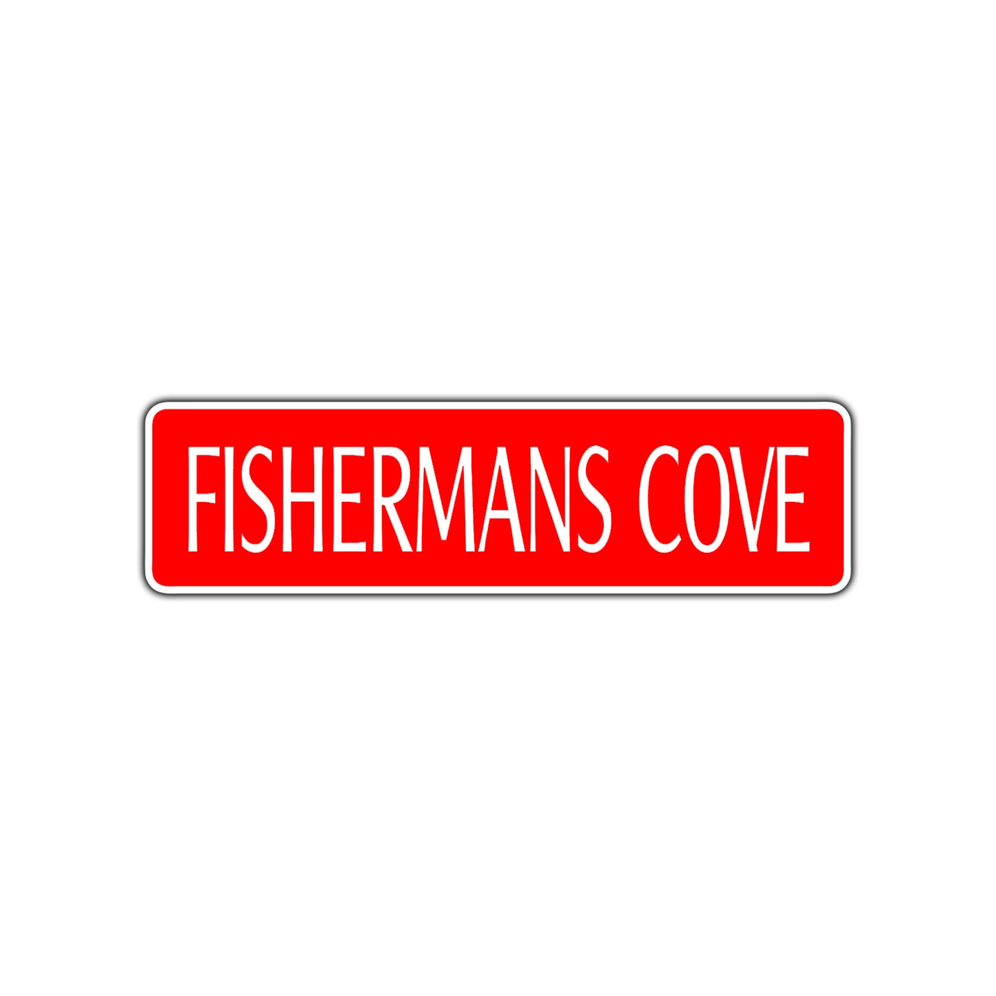 Fisherman's Cove Road Aluminum Metal Novelty Street Plate Sign Wall Gift Decor