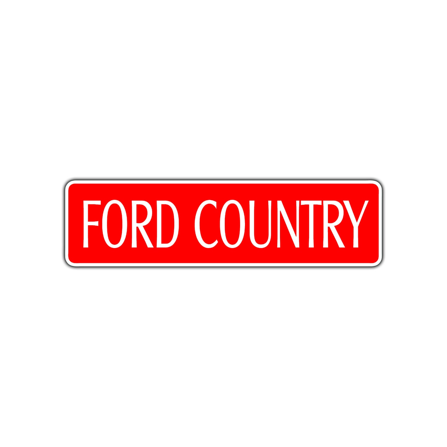 Ford Country Road Aluminum Metal Novelty Street Plate Sign Wall Gift Decor