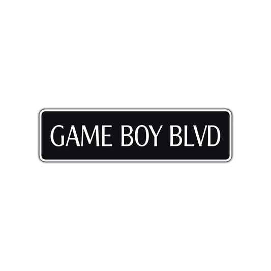 Game Boy Boulevard Road Aluminum Metal Novelty Street Plate Sign Wall Gift Decor