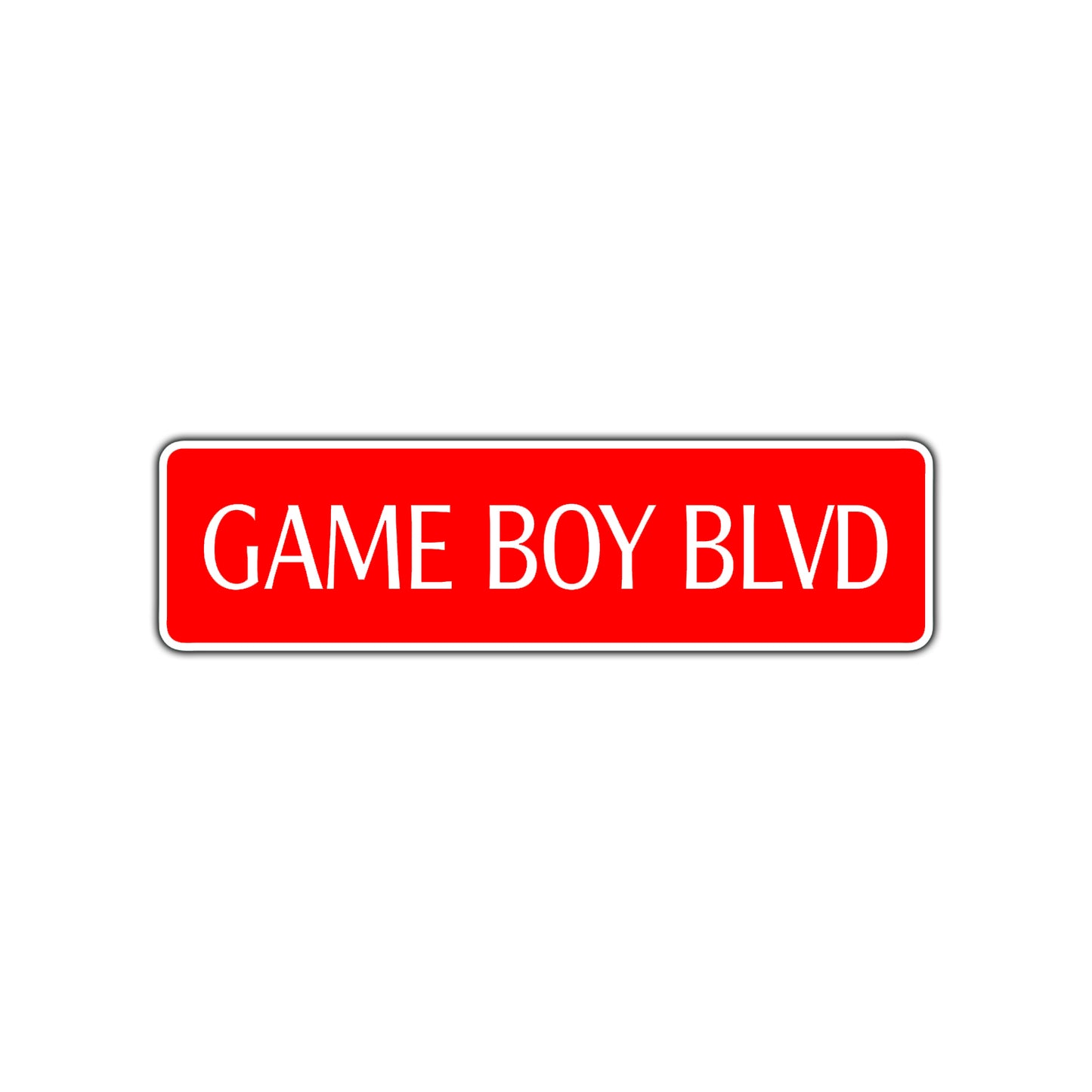 Game Boy Boulevard Road Aluminum Metal Novelty Street Plate Sign Wall Gift Decor