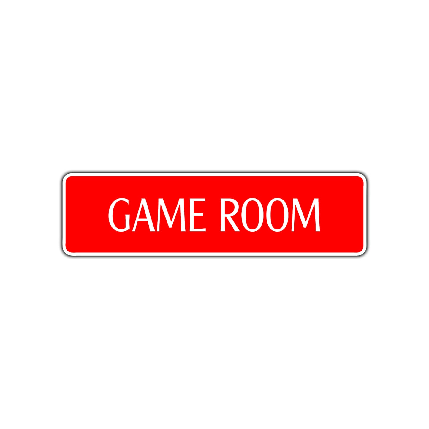 Game Room Road Aluminum Metal Novelty Street Plate Sign Wall Gift Decor