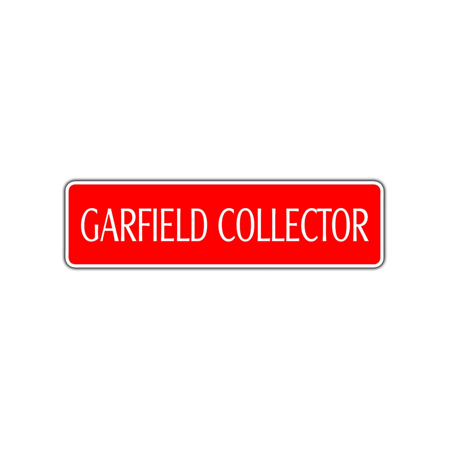 Garfield Collector Road Aluminum Metal Novelty Street Plate Sign Wall Gift Decor