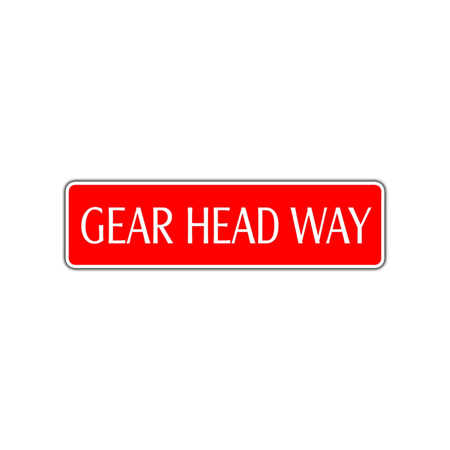 Gear Head Way Road Aluminum Metal Novelty Street Plate Sign Wall Gift Decor
