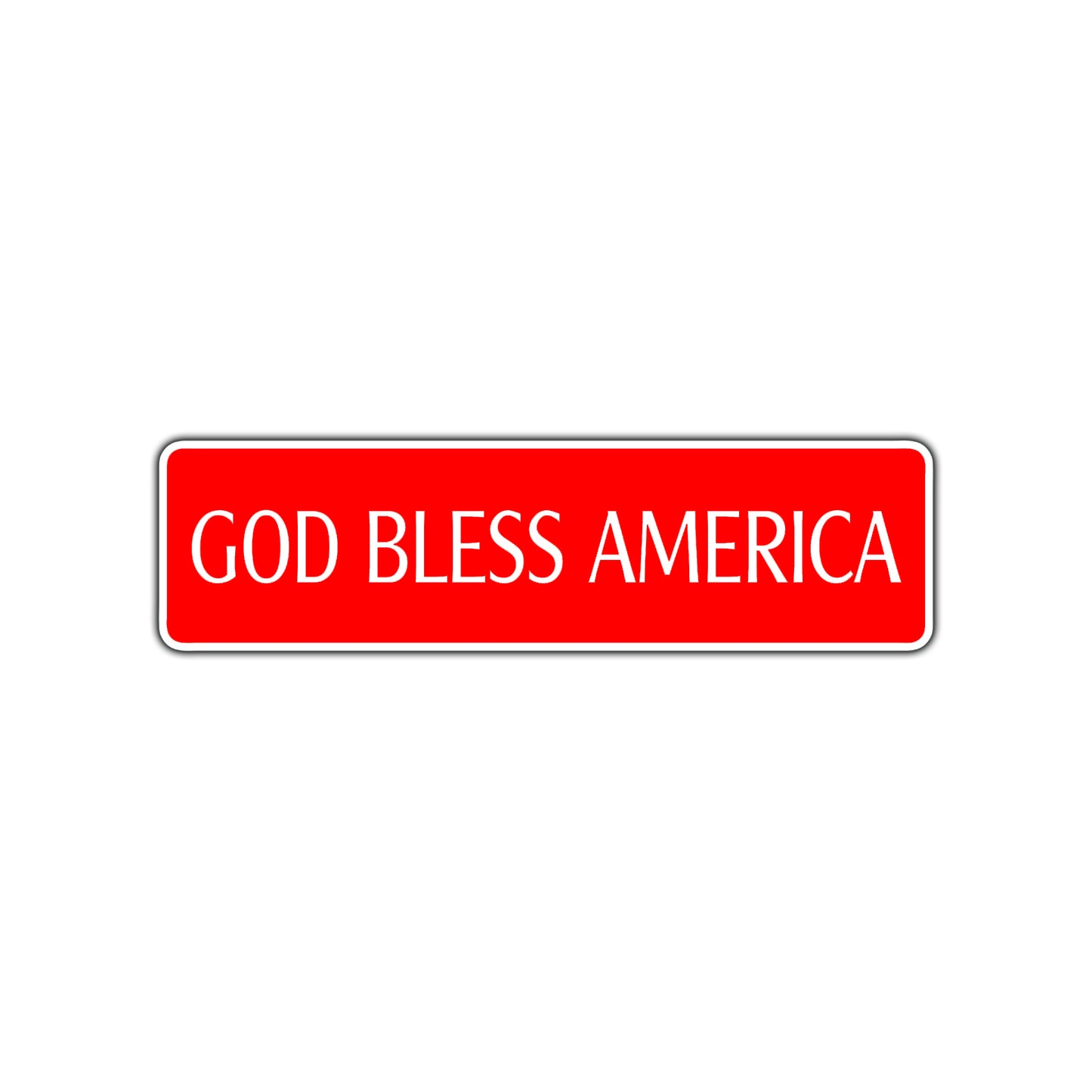 God Bless America Road Aluminum Metal Novelty Street Plate Sign Wall Gift Decor