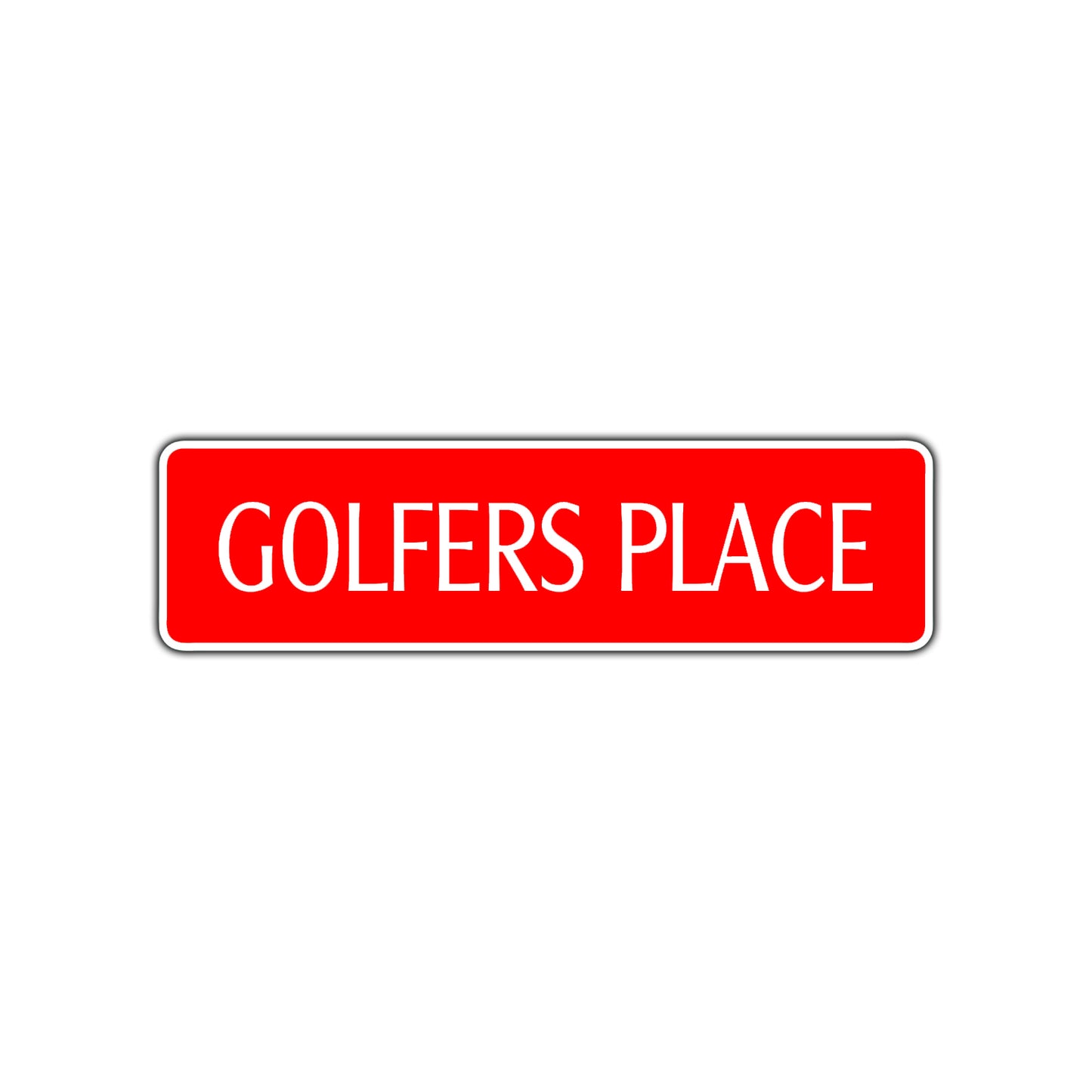 Golfers Place Road Aluminum Metal Novelty Street Plate Sign Wall Gift Decor