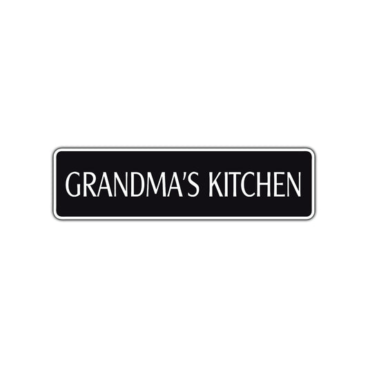 Grandma's Kitchen Road Aluminum Metal Novelty Street Plate Sign Wall Gift Decor