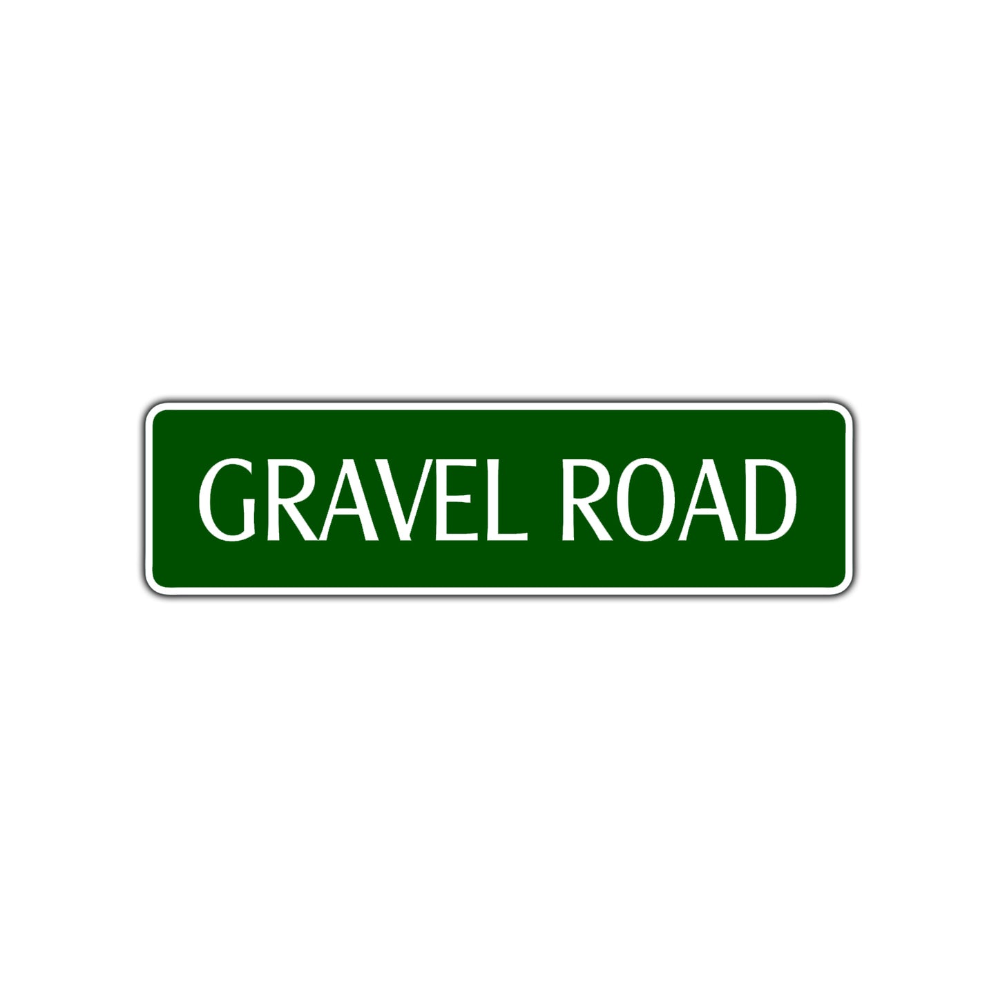 Gravel Road Road Aluminum Metal Novelty Street Plate Sign Wall Gift Decor