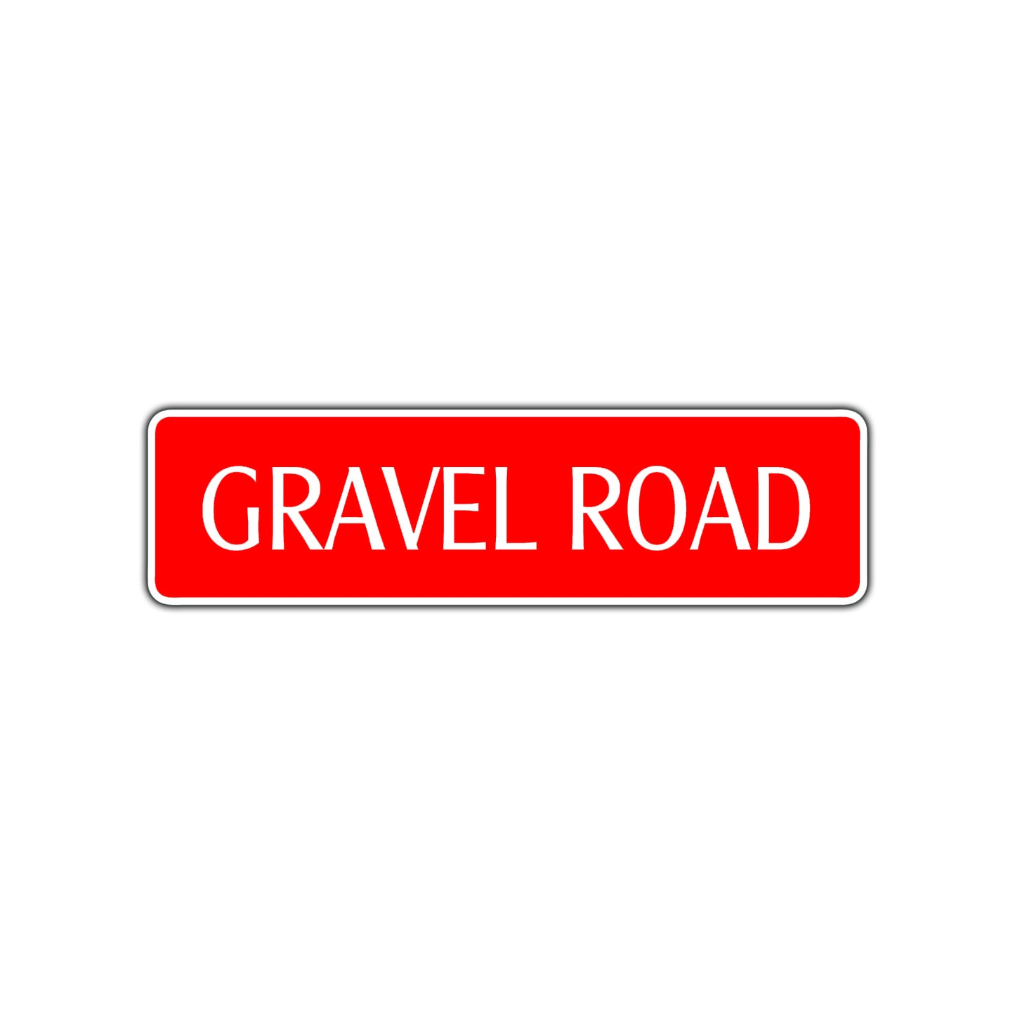 Gravel Road Road Aluminum Metal Novelty Street Plate Sign Wall Gift Decor