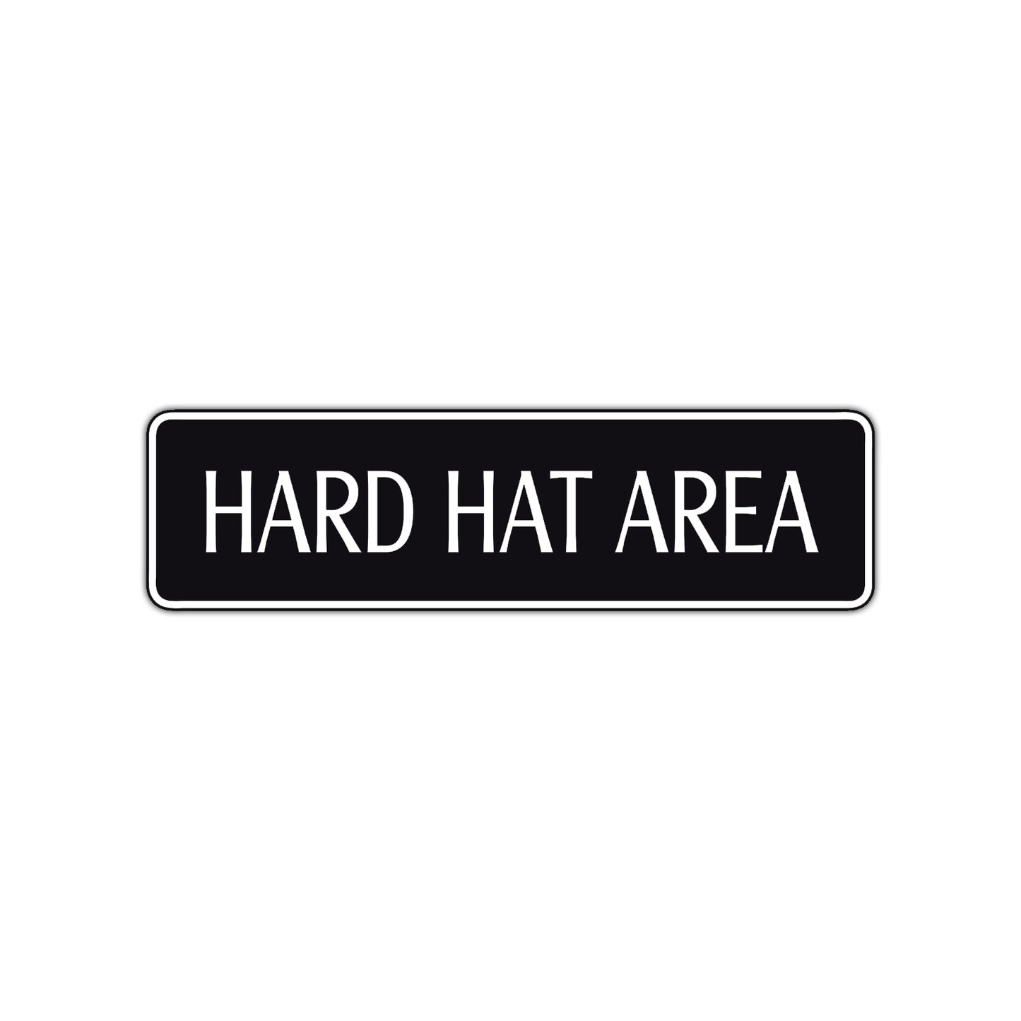 Hard Hat Area Hazard Road Aluminum Metal Novelty Street Plate Sign Wall Gift Decor