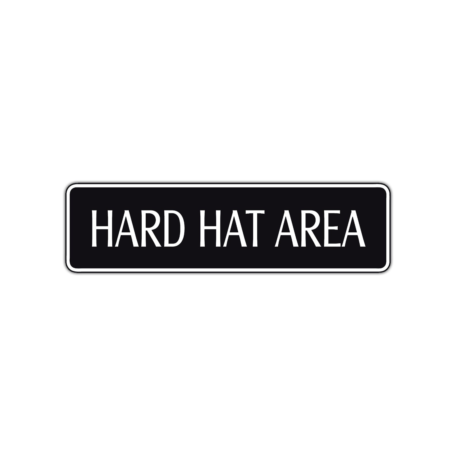 Hard Hat Area Hazard Road Aluminum Metal Novelty Street Plate Sign Wall Gift Decor