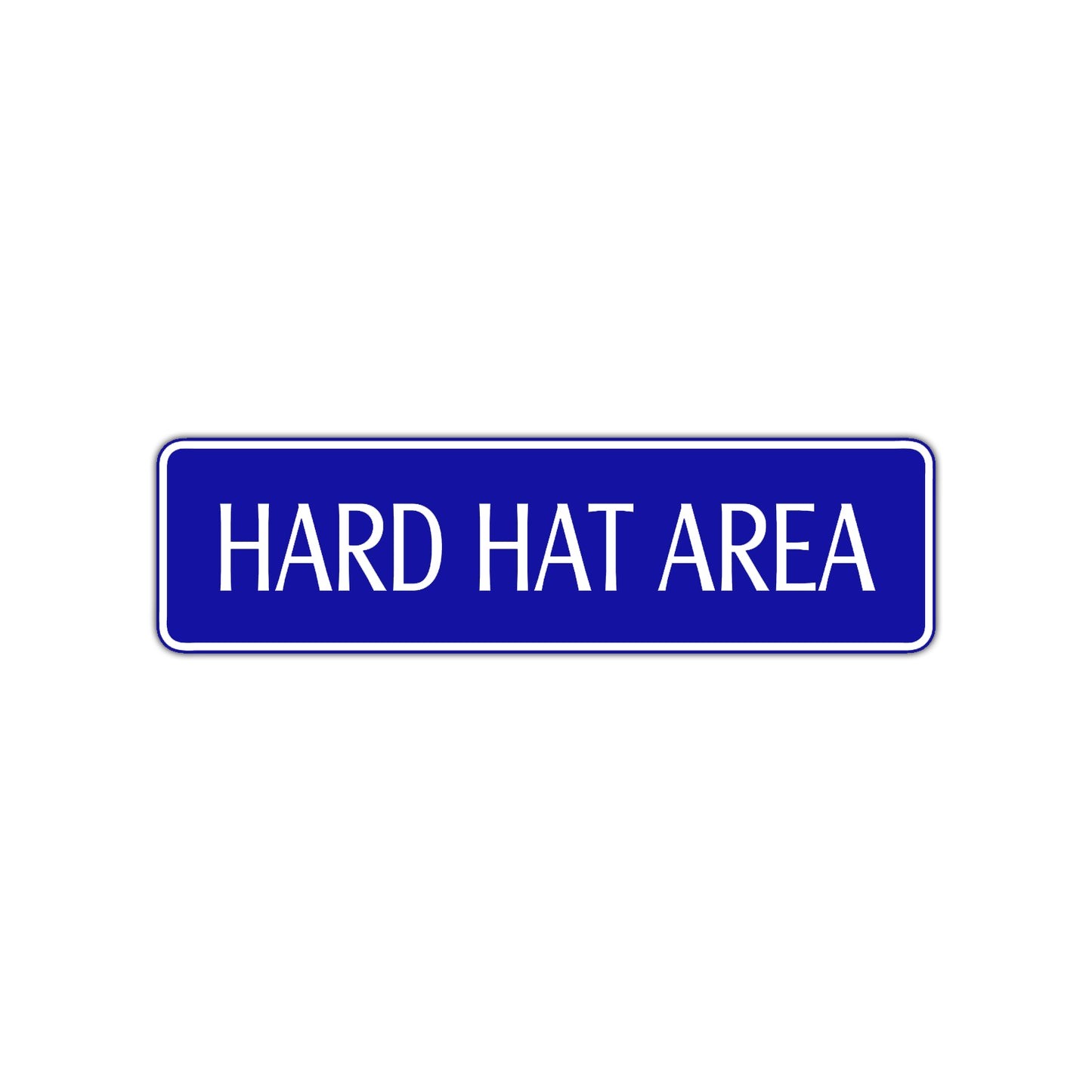 Hard Hat Area Hazard Road Aluminum Metal Novelty Street Plate Sign Wall Gift Decor