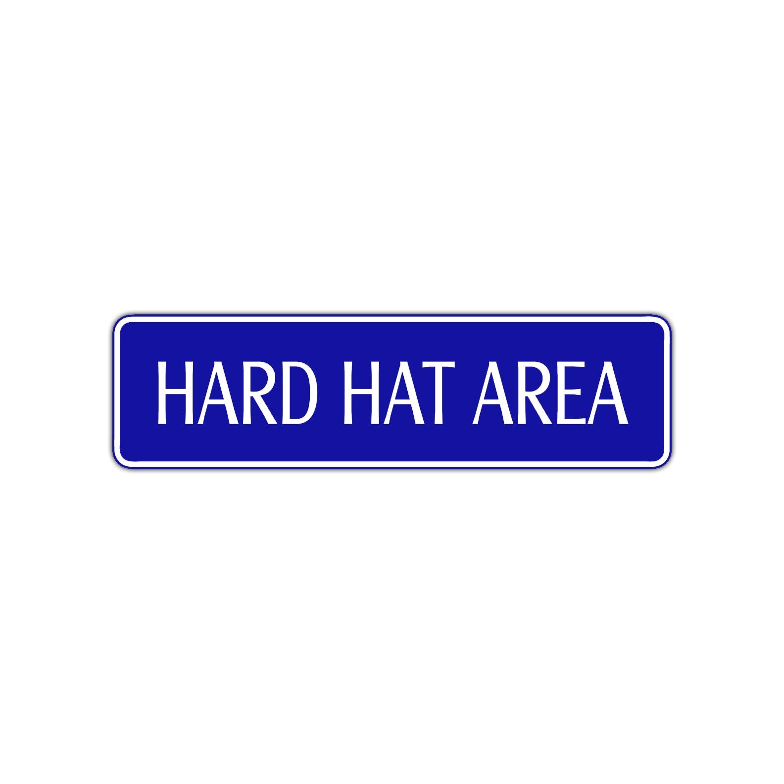 Hard Hat Area Hazard Road Aluminum Metal Novelty Street Plate Sign Wall Gift Decor