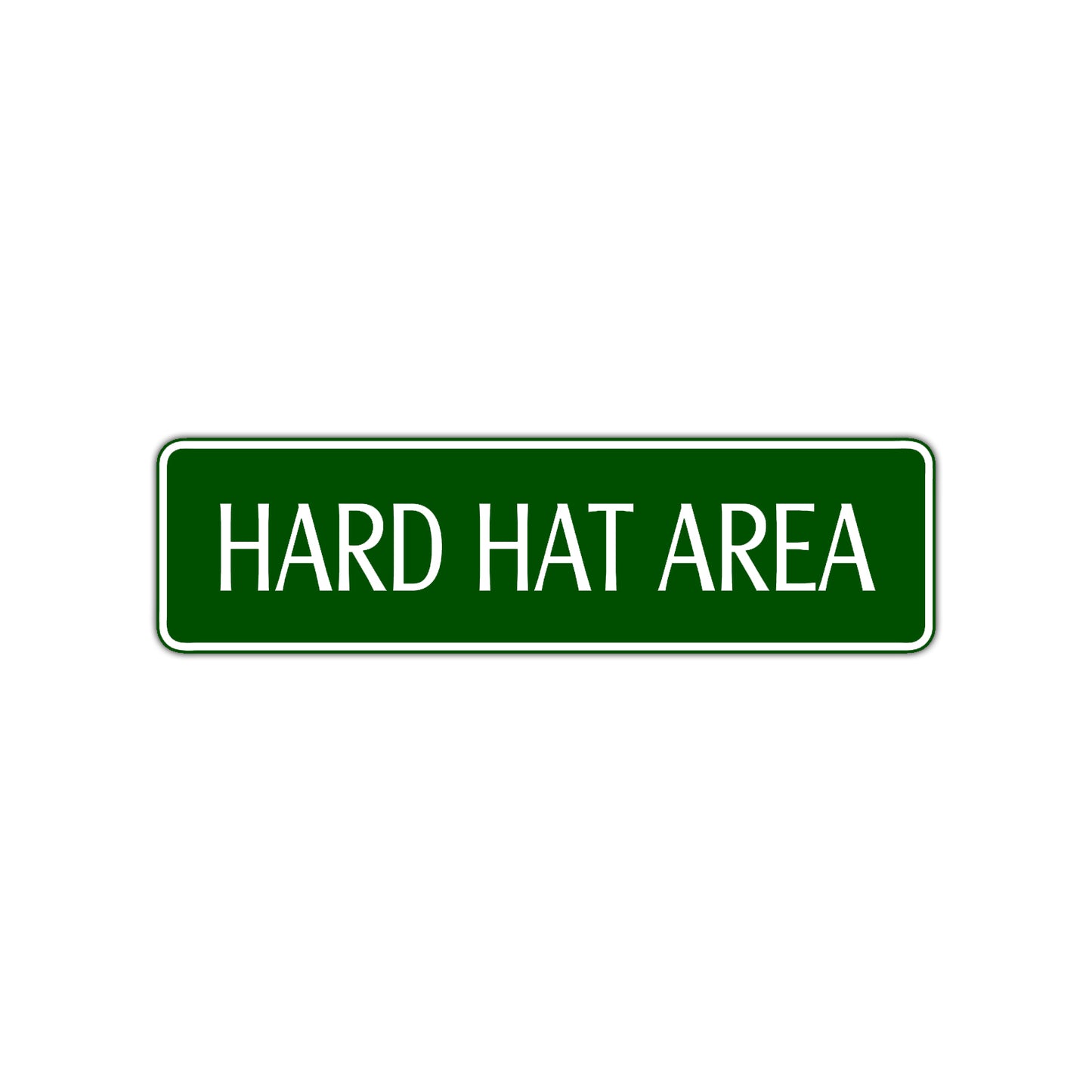 Hard Hat Area Hazard Road Aluminum Metal Novelty Street Plate Sign Wall Gift Decor
