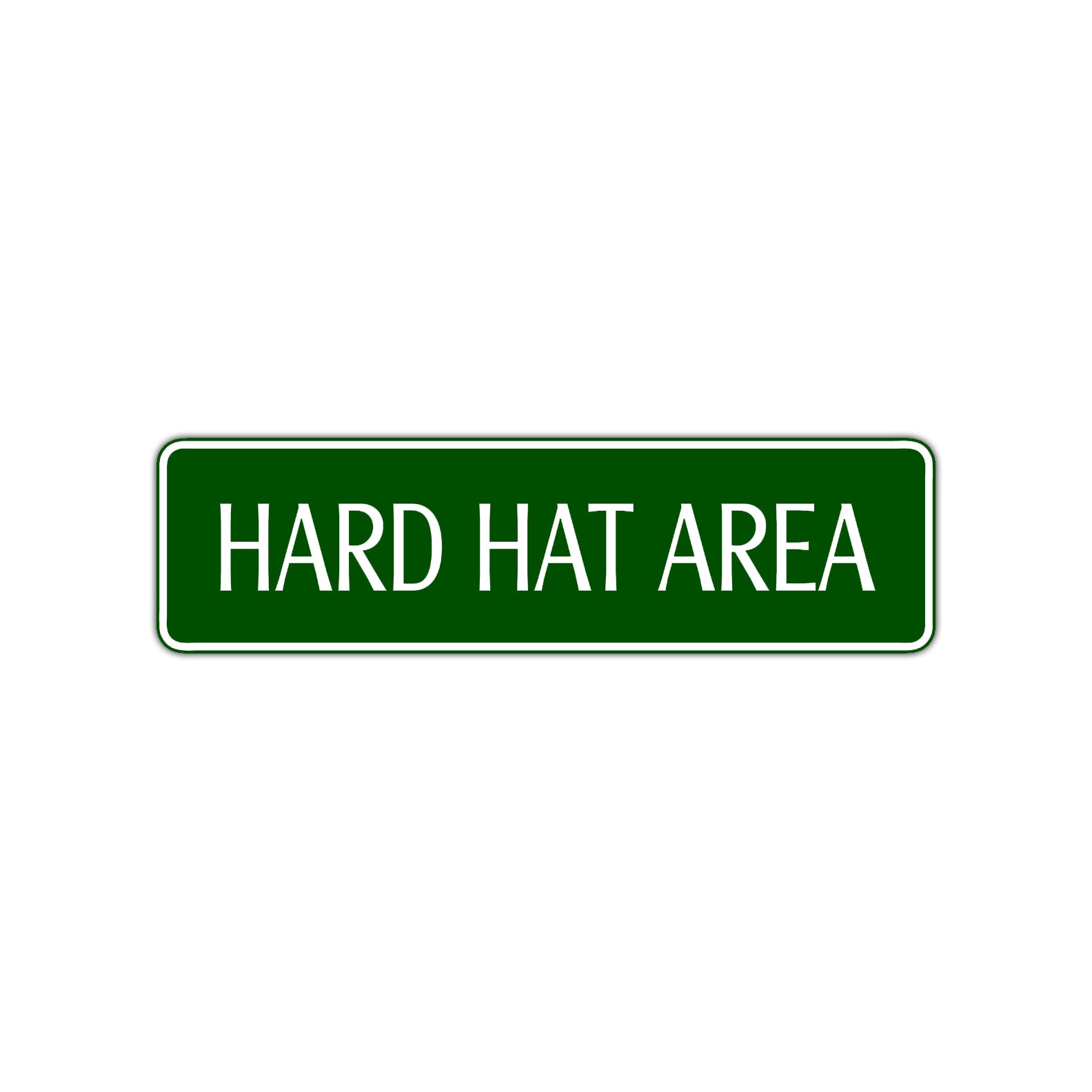 Hard Hat Area Hazard Road Aluminum Metal Novelty Street Plate Sign Wall Gift Decor