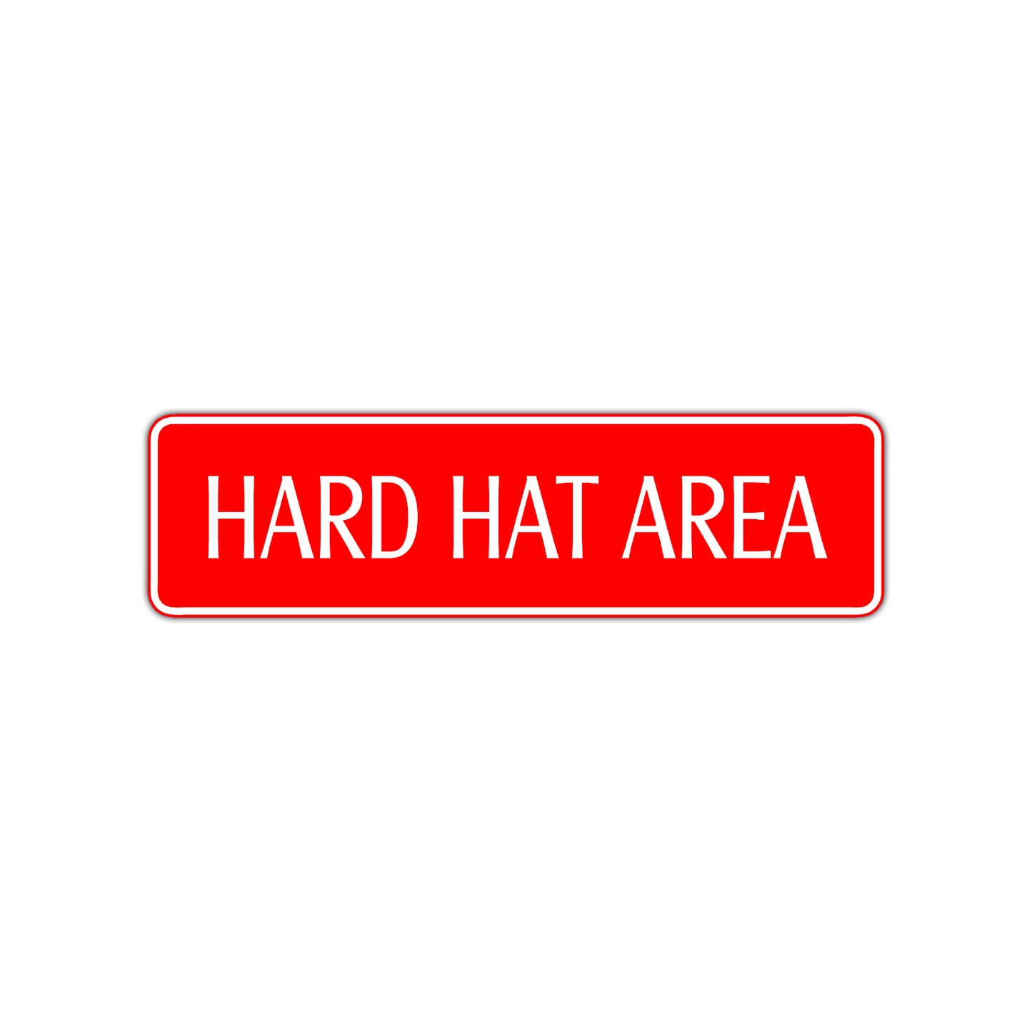 Hard Hat Area Hazard Road Aluminum Metal Novelty Street Plate Sign Wall Gift Decor