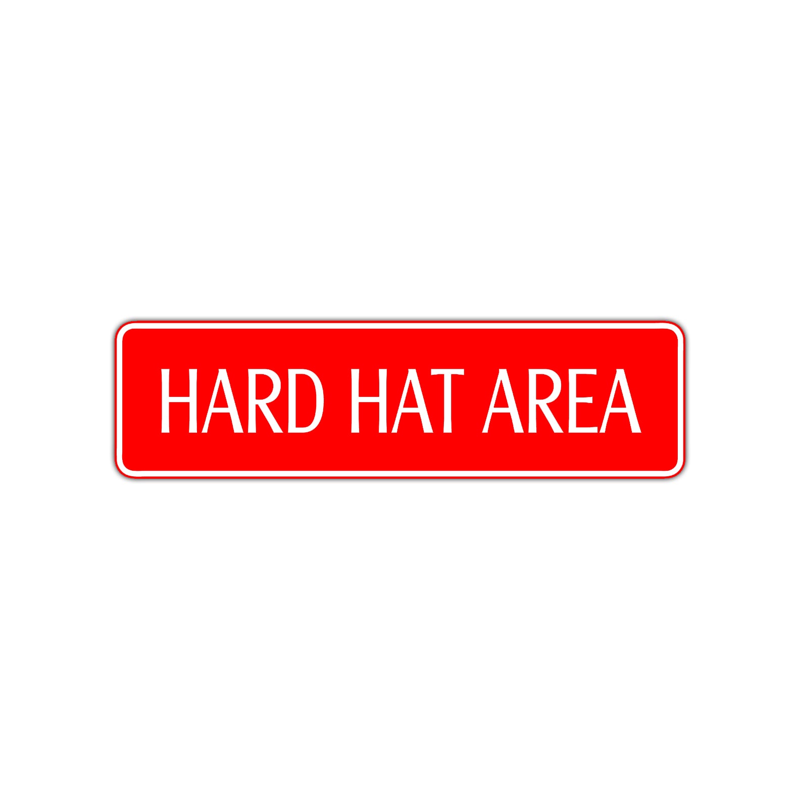 Hard Hat Area Hazard Road Aluminum Metal Novelty Street Plate Sign Wall Gift Decor