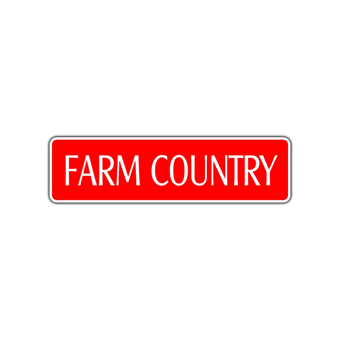 Farm Country Road Aluminum Metal Novelty Street Plate Sign Wall Gift Decor