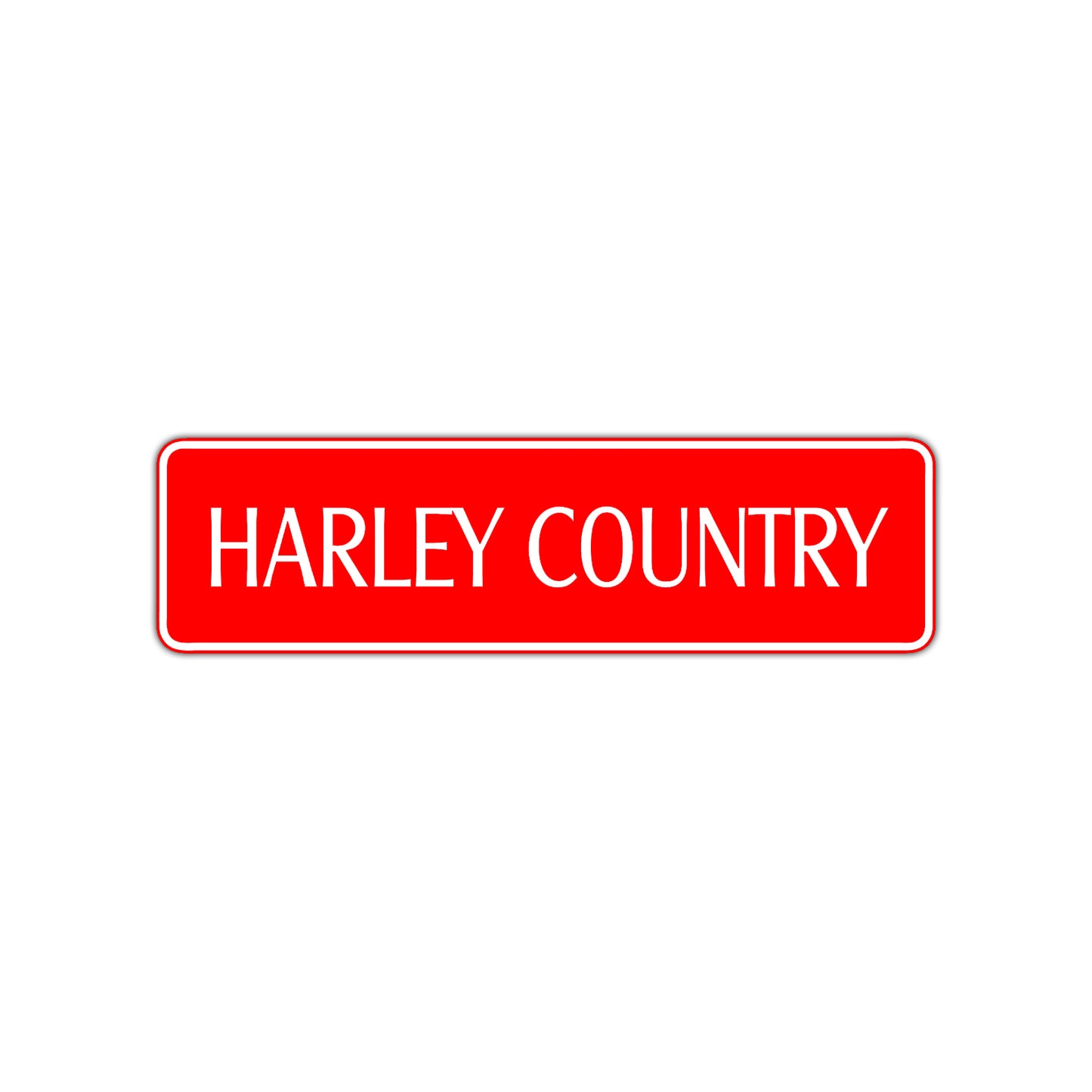 Harley Country Road Aluminum Metal Novelty Street Plate Sign Wall Gift Decor