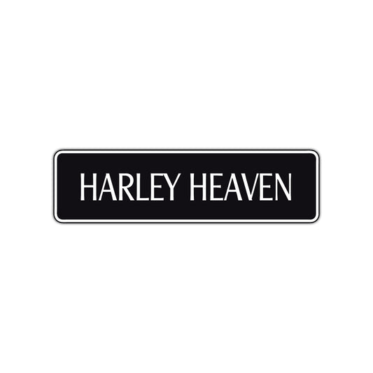 Harley Heaven Road Aluminum Metal Novelty Street Plate Sign Wall Gift Decor