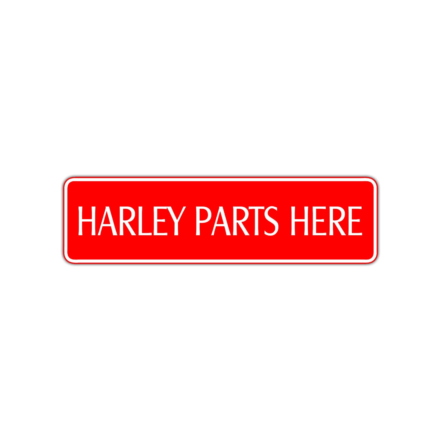 Harley Parts Here Road Aluminum Metal Novelty Street Plate Sign Wall Gift Decor